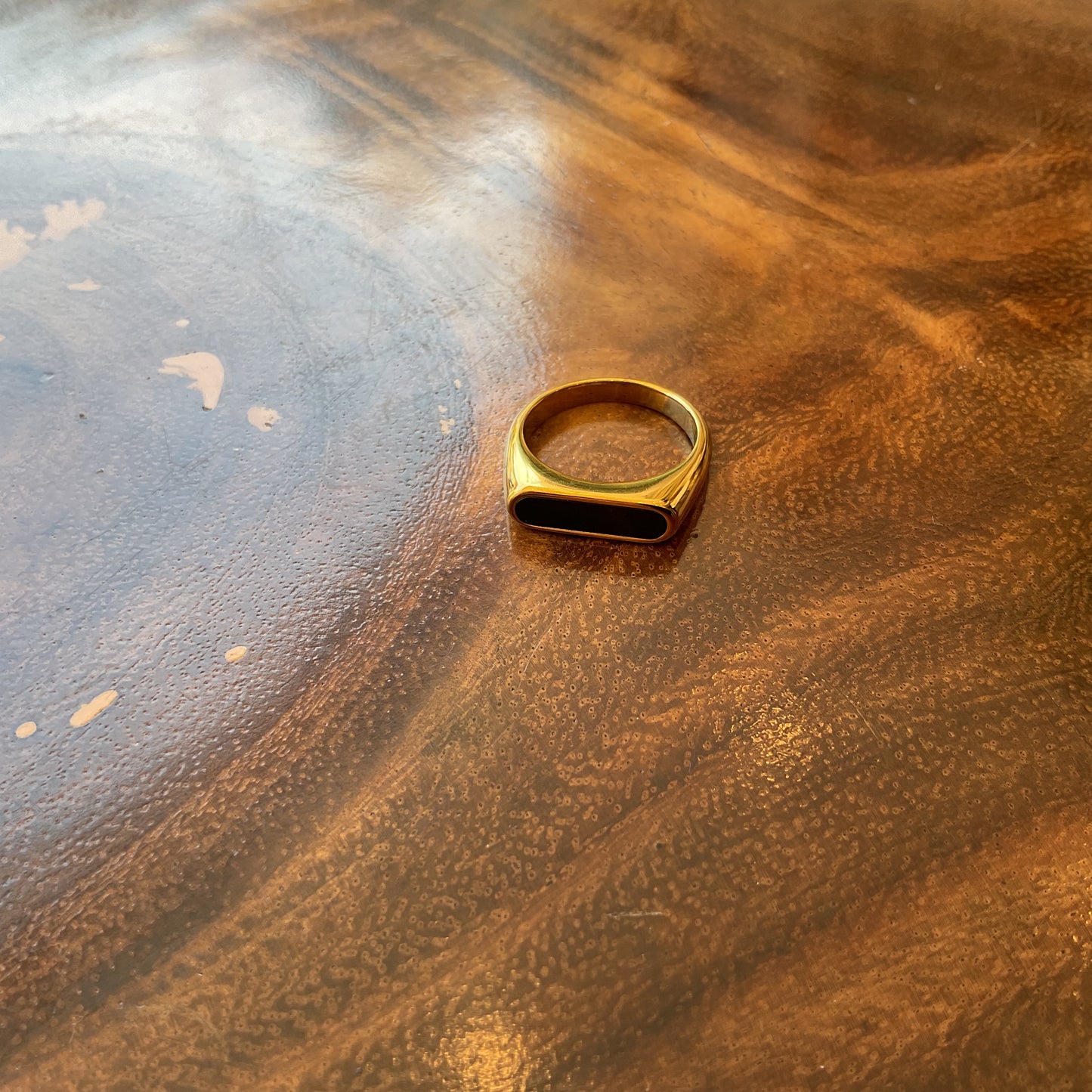 Anillo Ónix Lineal Del Desierto