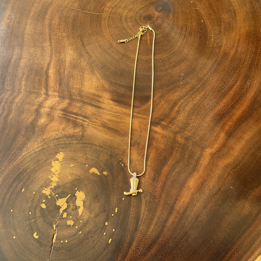 Collar Bota Zirconia Tubo Del Desierto